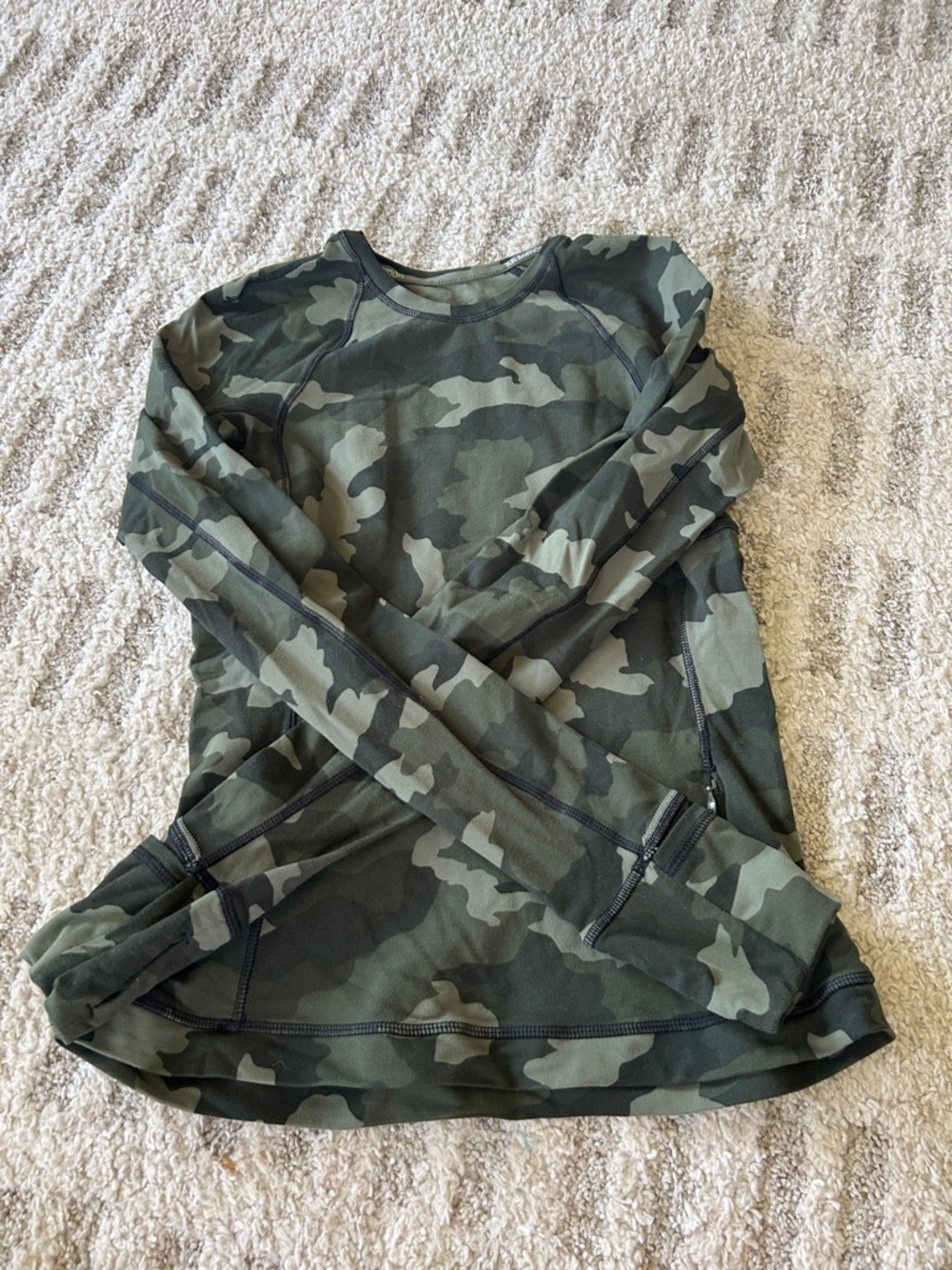 lululemon Camo Long Sleeve Athletic Top